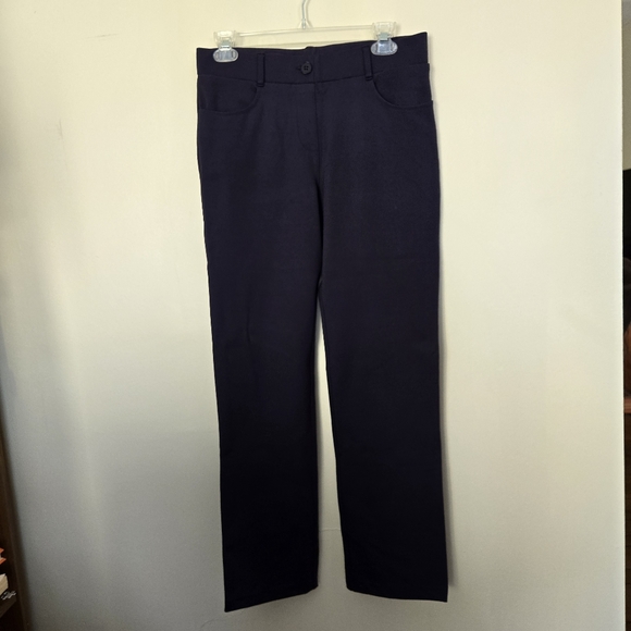 Betabrand Straight Leg Dress Pant Yoga Pants Navy Size Medium - Picture 8 of 9
